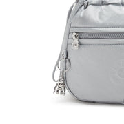 KIPLING-Jamir-Small Drawstring Crossbody with Adjustable Strap-Silver Glam-I5578-K2E