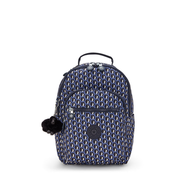 Kipling Seoul S 3D K Blue Small Backpack with Laptop Protection I5611-4JS