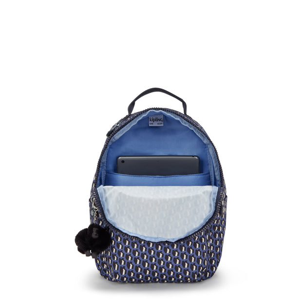 Kipling Seoul S 3D K Blue Small Backpack with Laptop Protection I5611-4JS