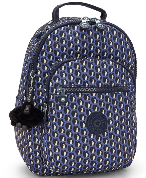 Kipling Seoul S 3D K Blue Small Backpack with Laptop Protection I5611-4JS