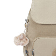 KIPLING Small backpack Female Signature Beige Embossed City Zip S I5634-96A