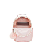 KIPLING Small Backpack (With Laptop Protection) Female Blush Metallic Seoul S  -  I5768-E7L