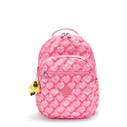 KIPLING Large backpack (with laptop compartment) Female Adorable Hearts Seoul Lap I5816-1NB