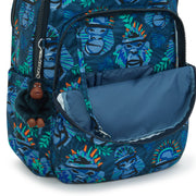 KIPLING Large backpack (with laptop compartment) Unisex Blue Monkey Fun Seoul Lap  -  I5816-8HJ