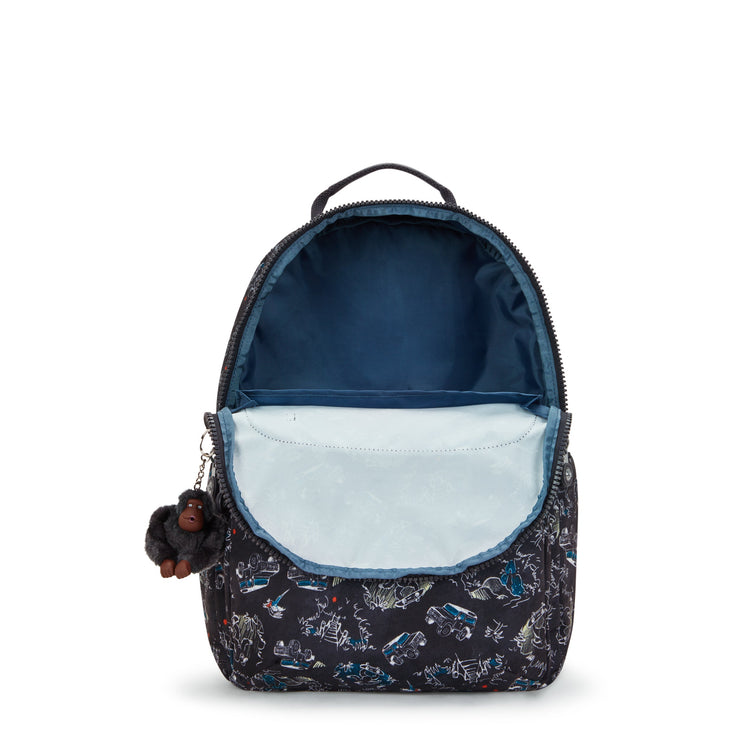 KIPLING Large backpack (with laptop compartment) Unisex Jungle Fun Race Seoul Lap  -  I5816-TJ3