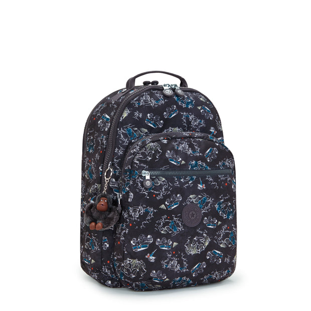 KIPLING Large backpack (with laptop compartment) Unisex Jungle Fun Race Seoul Lap  -  I5816-TJ3