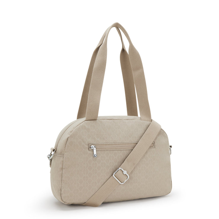 Kipling Cool Defea Signature Beige Embossed Medium Shoulderbag I6017-96A