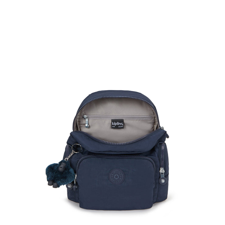 KIPLING-City Zip Mini-Mini Backpack with Adjustable Straps-Blue Bleu 2-I6046-96V