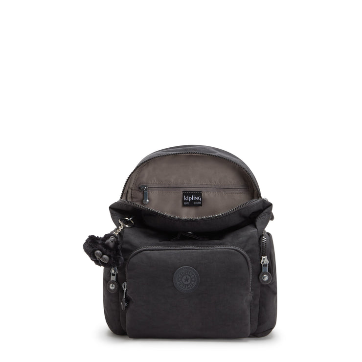 KIPLING-City Zip Mini-Mini Backpack with Adjustable Straps-Black Noir-I6046-P39