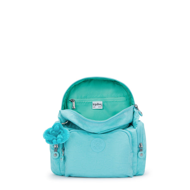 KIPLING Mini Backpack with Adjustable Straps Female Deepest Aqua City Zip Mini