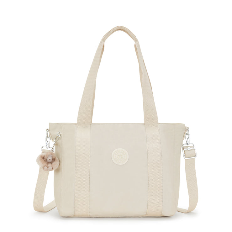 KIPLING-Asseni S-Small tote (with removable shoulderstrap)-Beige Pearl-I6232-3KA