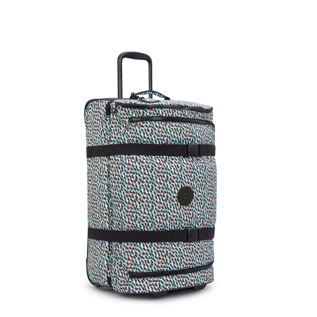 Kipling Edium Wheeled Suitcase With Adjustable Straps Female Abstract Print Aviana M