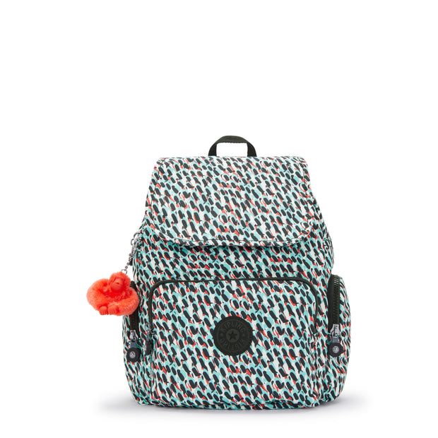 KIPLING Small Backpack with Adjustable Straps Female Abstract Print City Zip S