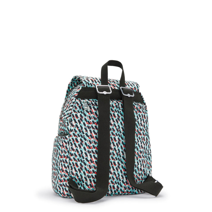 KIPLING Small Backpack with Adjustable Straps Female Abstract Print City Zip S