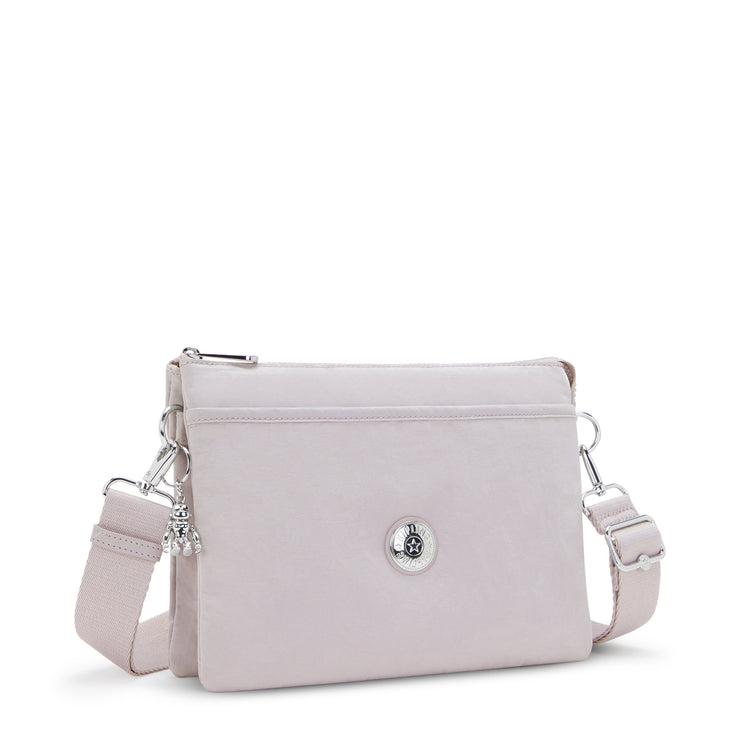 KIPLING-Riri L-Medium crossbody (with removable strap)-Gleam Silver-I6679-K6G