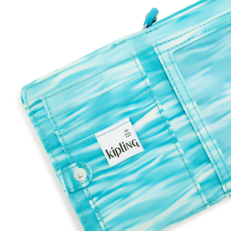 KIPLING Medium wallet Female Aqua Pool Money Love