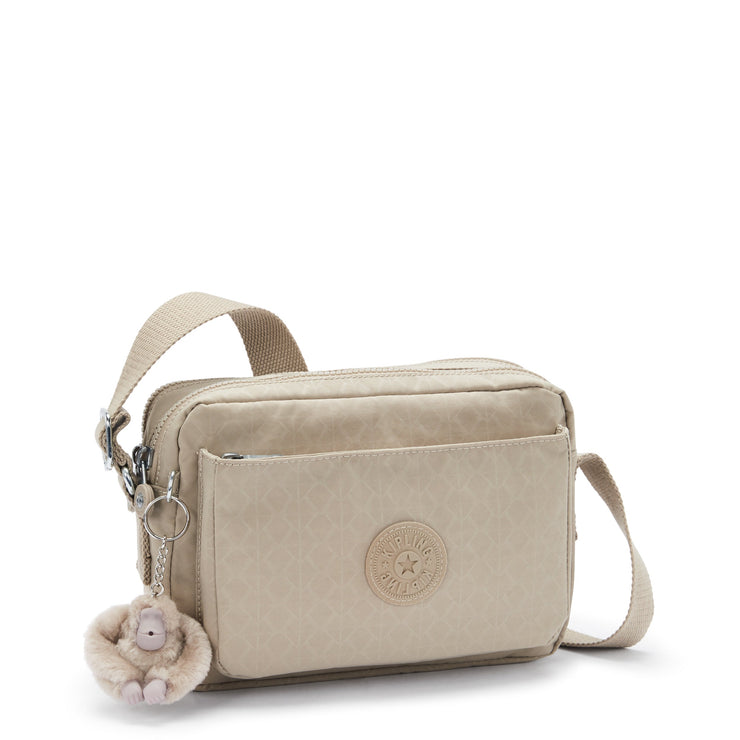 KIPLING Medium crossbody Female Signature Beige Embossed Abanu M I6831-96A