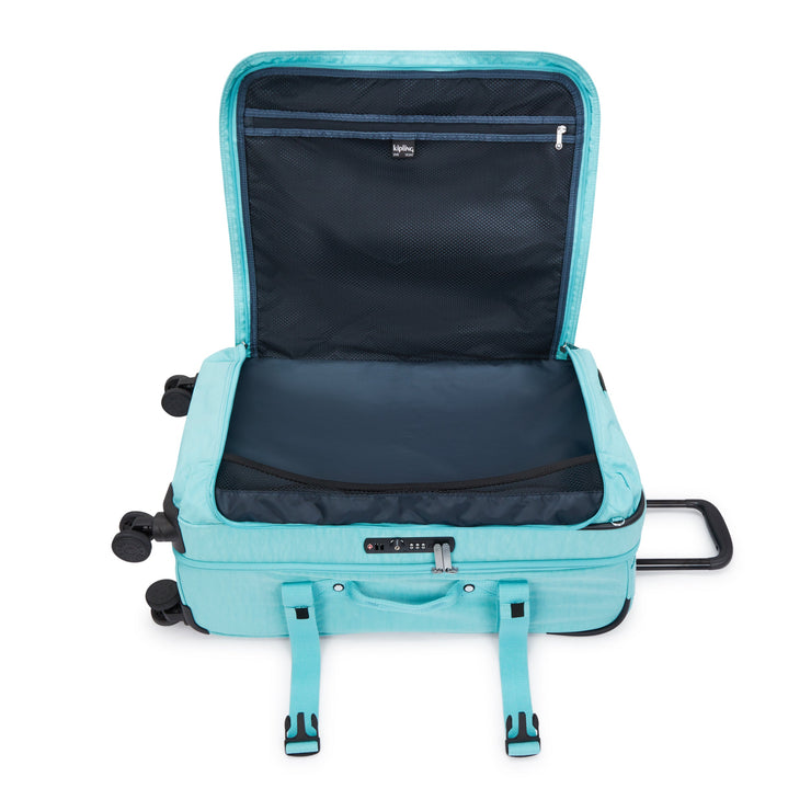 Kipling Medium Wheeled Luggage Female Deepest Aqua Spontaneous M