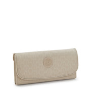 KIPLING Large Wallet Female Signature Beige Embossed Money Land I7015-96A