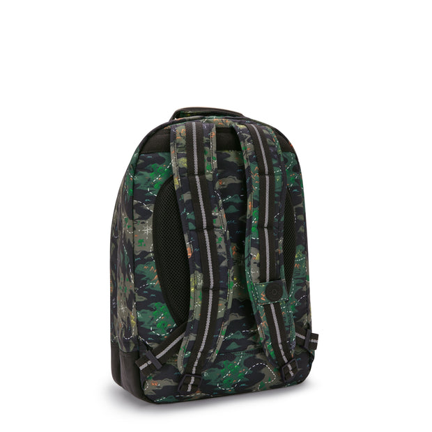 KIPLING Large backpack (with laptop protection) Unisex Camo Treasure Class Room I7090-3PB