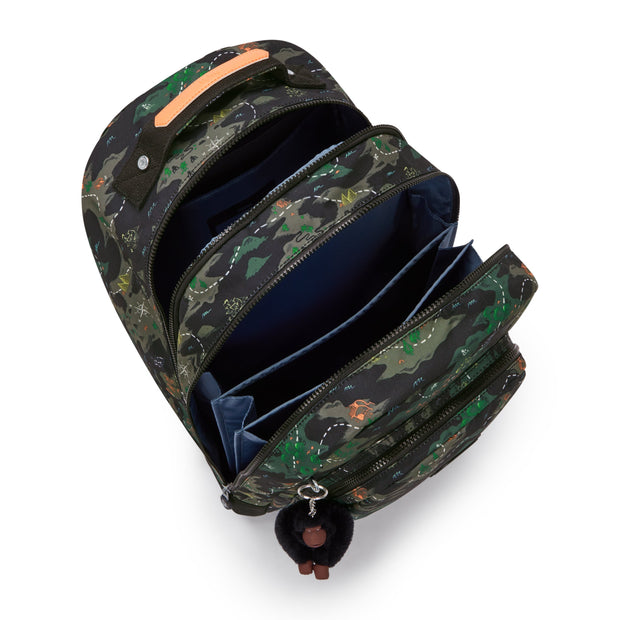 KIPLING Large backpack (with laptop protection) Unisex Camo Treasure Class Room I7090-3PB