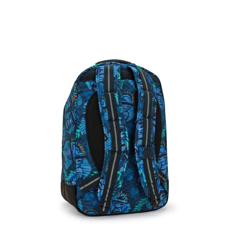 KIPLING Large backpack (with laptop protection) Unisex Blue Monkey Fun Class Room  -  I7090-8HJ