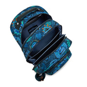 KIPLING Large backpack (with laptop protection) Unisex Blue Monkey Fun Class Room  -  I7090-8HJ