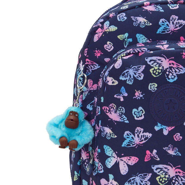 KIPLING Large backpack (with laptop protection) Female Butterfly Fun Class Room  -  I7090-F5K