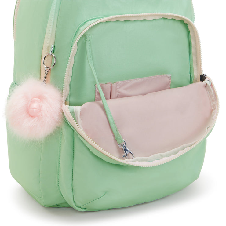 KIPLING Large backpack (with laptop compartment) Female Soft Green Met Seoul Lap  -  I7135-5KY