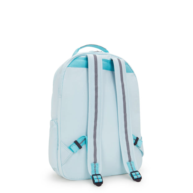 KIPLING Seoul Lap Blue Sky Metallic Large backpack (with laptop compartment) I7135-5MB