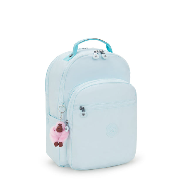 KIPLING Seoul Lap Blue Sky Metallic Large backpack (with laptop compartment) I7135-5MB