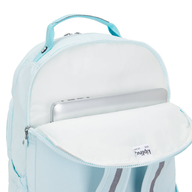 KIPLING Seoul Lap Blue Sky Metallic Large backpack (with laptop compartment) I7135-5MB