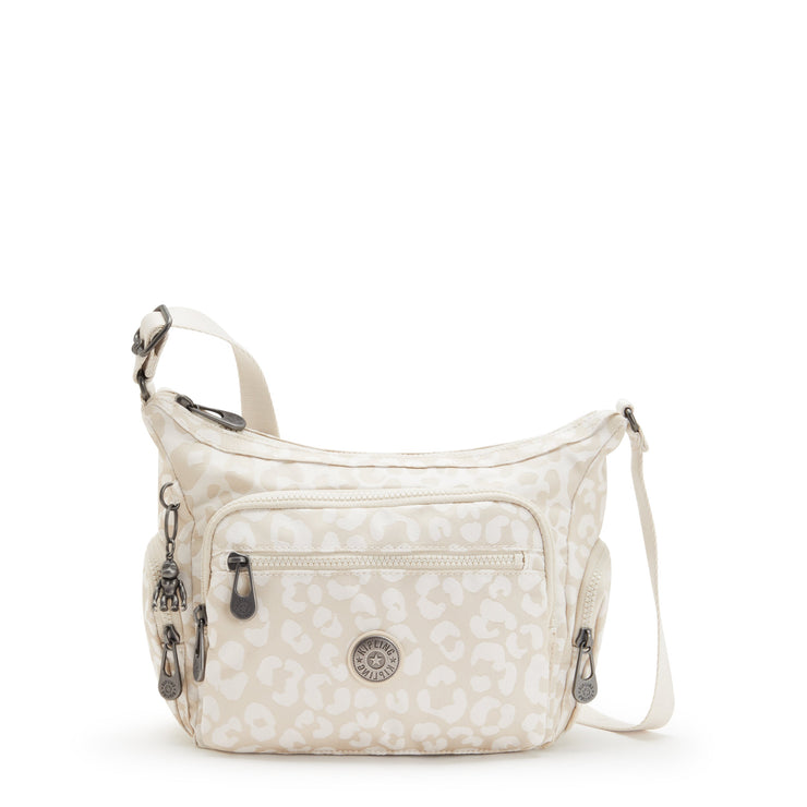 KIPLING-Gabbie S-Medium crossbody-White Cheetah J-I7171-T8J