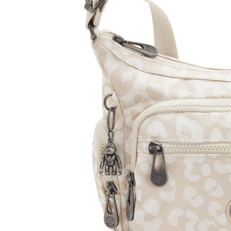 KIPLING-Gabbie S-Medium crossbody-White Cheetah J-I7171-T8J