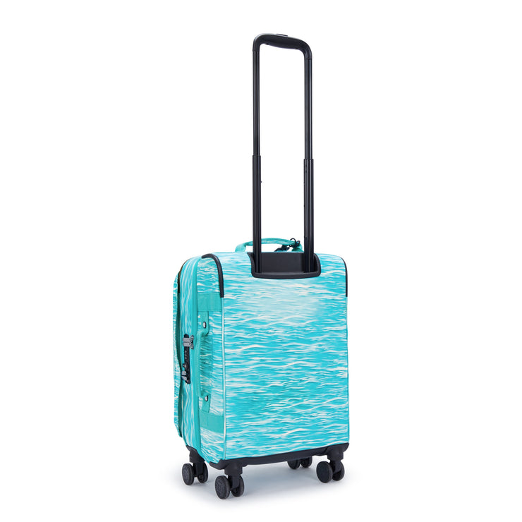 Kipling Small Cabin Size Wheeled Luggage Female Aqua Pool Spontaneous S