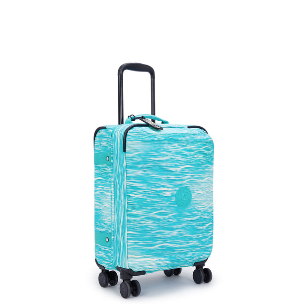 Kipling Small Cabin Size Wheeled Luggage Female Aqua Pool Spontaneous S