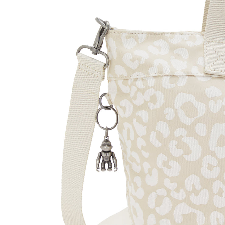 KIPLING-Colissa S-Small tote (with detachable shoulderstrap)-White Cheetah J-I7256-T8J