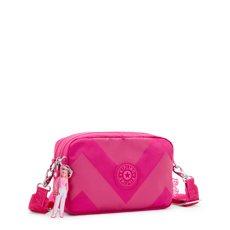 KIPLING-Milda-Barbie™ Milda Crossbody Bag With Detachable and Adjustable Shoulder Straps-Power Pink-I7473-BA2