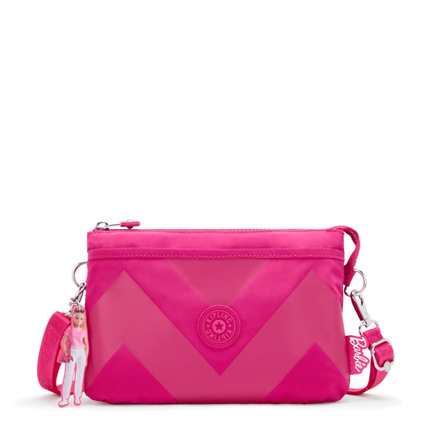 KIPLING-Riri-Barbie™ Riri Crossbody Bag With Detachable And Adjustable Shoulder Straps-Power Pink-I7476-BA2