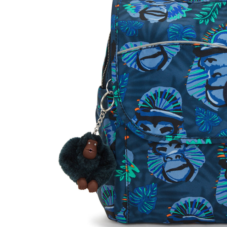 KIPLING Small School Bag with Adjustable Straps Unisex Blue Monkey Fun Codie S  -  I7910-8HJ