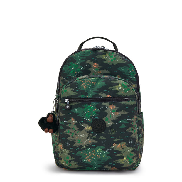 KIPLING Seoul College Camo Treasure Large backpack (with laptop compartment) I7973-3PB