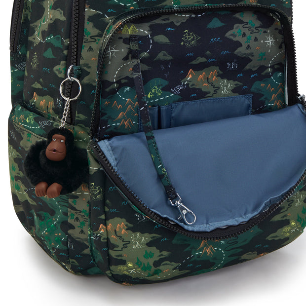 KIPLING Seoul College Camo Treasure Large backpack (with laptop compartment) I7973-3PB