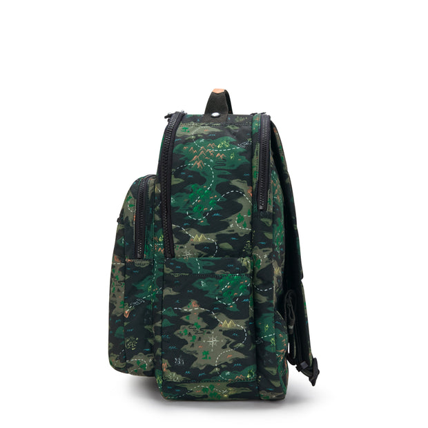 KIPLING Seoul College Camo Treasure Large backpack (with laptop compartment) I7973-3PB