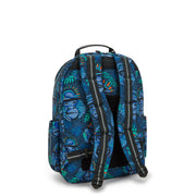 KIPLING Large Backpack with Separate Laptop Compartment Unisex Blue Monkey Fun Seoul College  -  I7973-8HJ