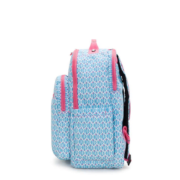 KIPLING Large Backpack with Separate Laptop Compartment Female Dreamy Geo C Seoul College  -  I7973-D1W