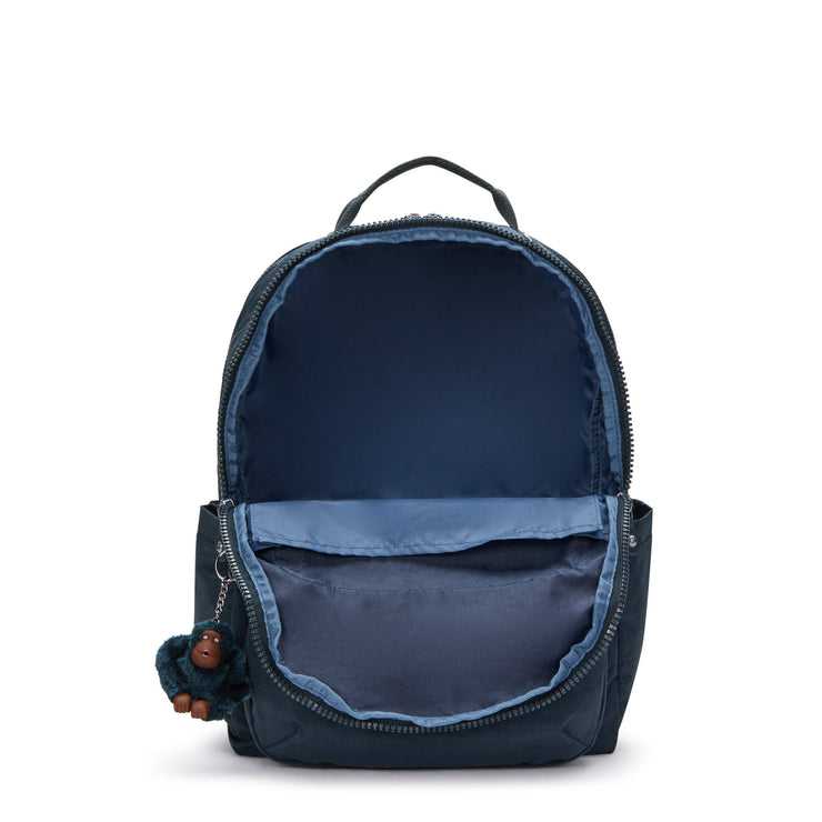 KIPLING Large Backpack with Separate Laptop Compartment Unisex True Blue Tonal Seoul College  -  I7974-4DX