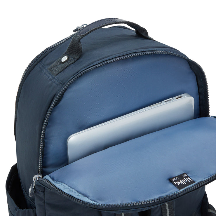 KIPLING Large Backpack with Separate Laptop Compartment Unisex True Blue Tonal Seoul College  -  I7974-4DX