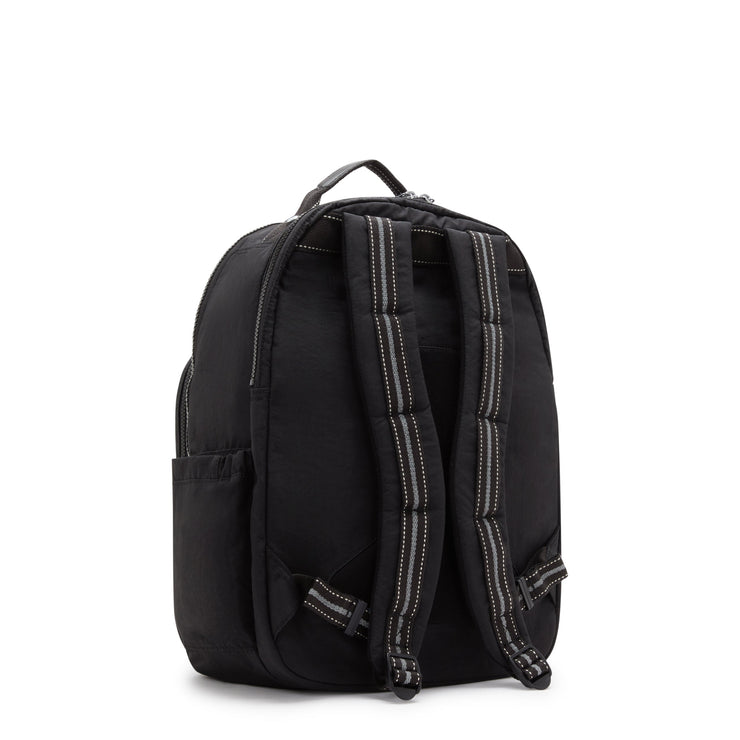 KIPLING Large Backpack with Separate Laptop Compartment Unisex True Black Seoul College  -  I7974-J99