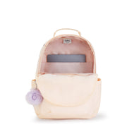 Kipling Large Backpack With Padded Laptop Compartment Female Tender Blossom Seoul