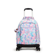 KIPLING Large wheeled backpack (with laptop protection) Female Aqua Flowers New Zea